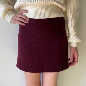 Vintage Maroon Mini Skirt